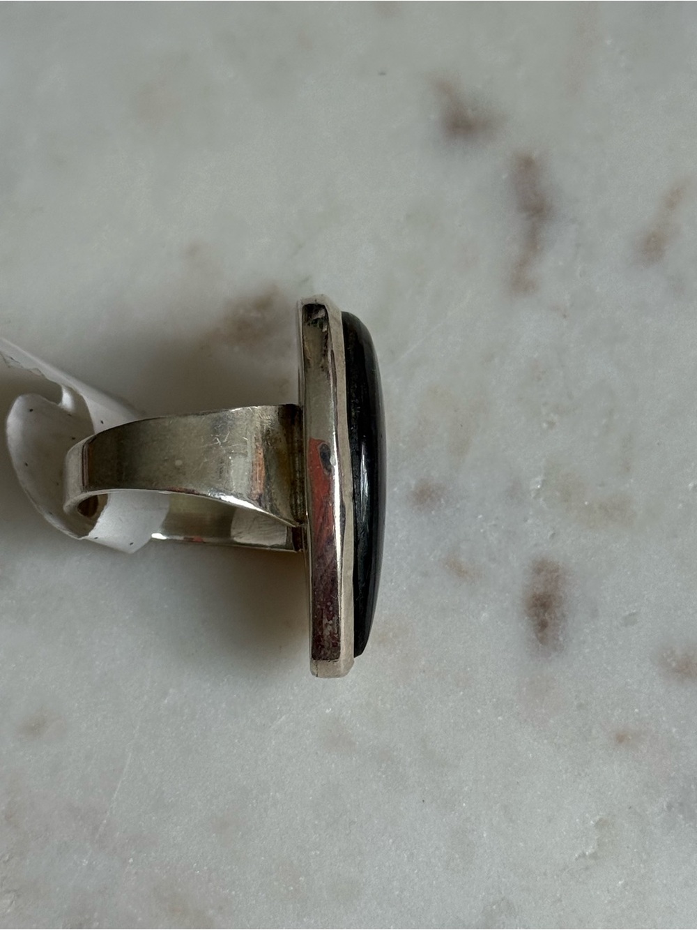 Labradorite and sterling silver statement ring size 7.5 - Picture 6 of 9